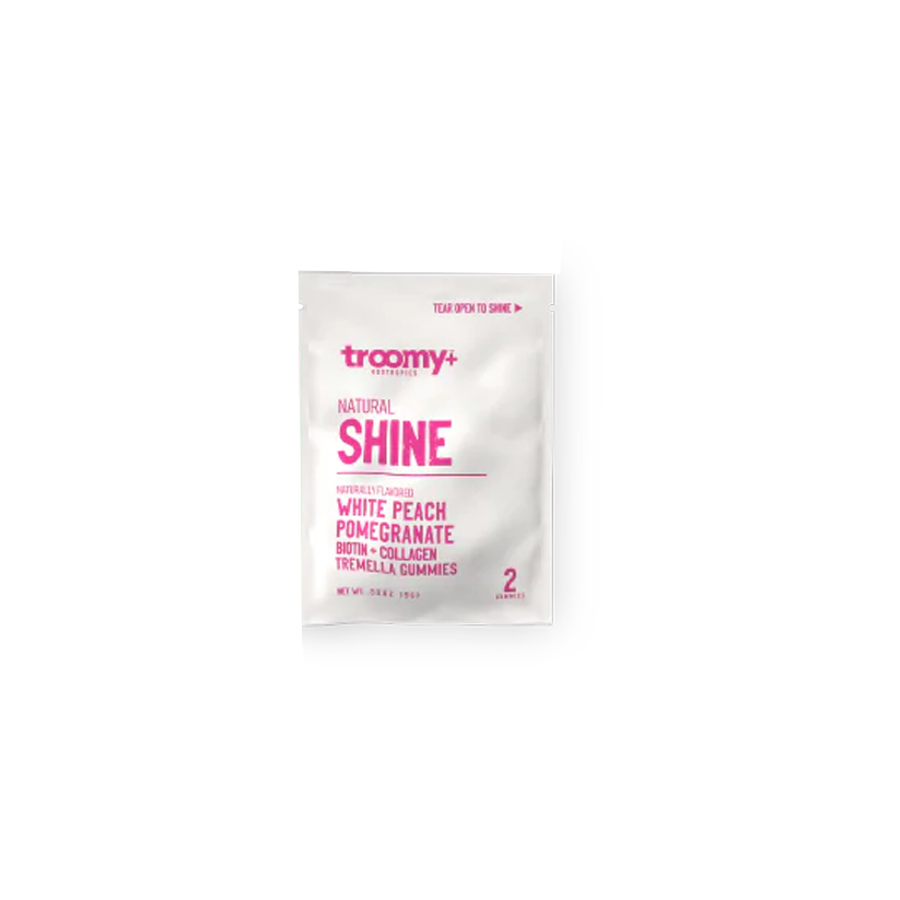 Shine Single Troomy Product Shots Troomy Nootropics Shine: 800mg Mushroom Blend Daily Gummies / White Peach Pomegranate 2 Pack