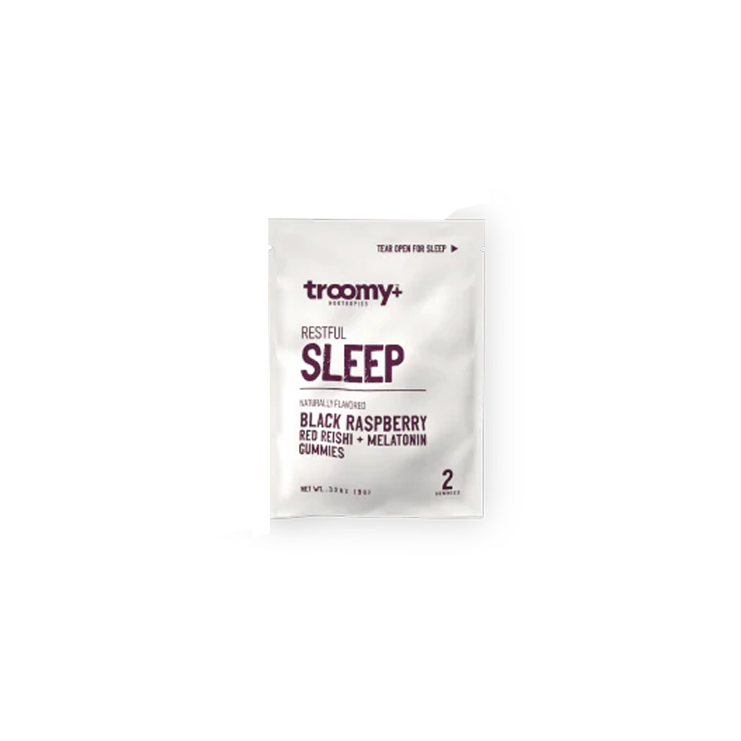 Sleep Single Troomy Nootropics Sleep: 400mg Mushroom Blend Daily Gummies / Black Raspberry - 2 Pack