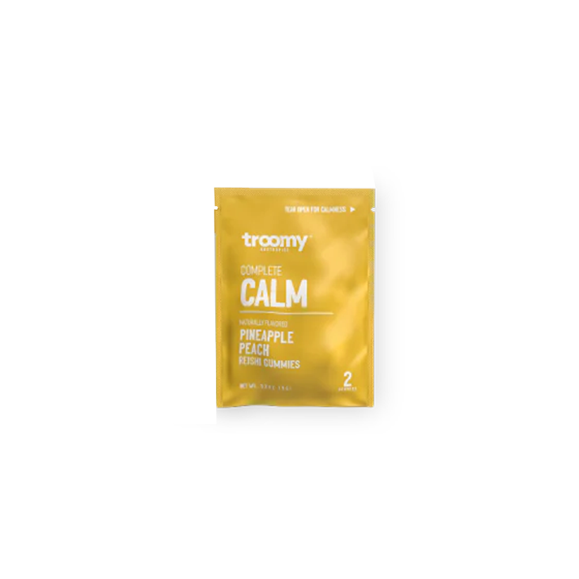 Troomy Nootropics Calm: 800mg Mushroom Blend Daily Gummies / Pineapple Peach - 2 Pack