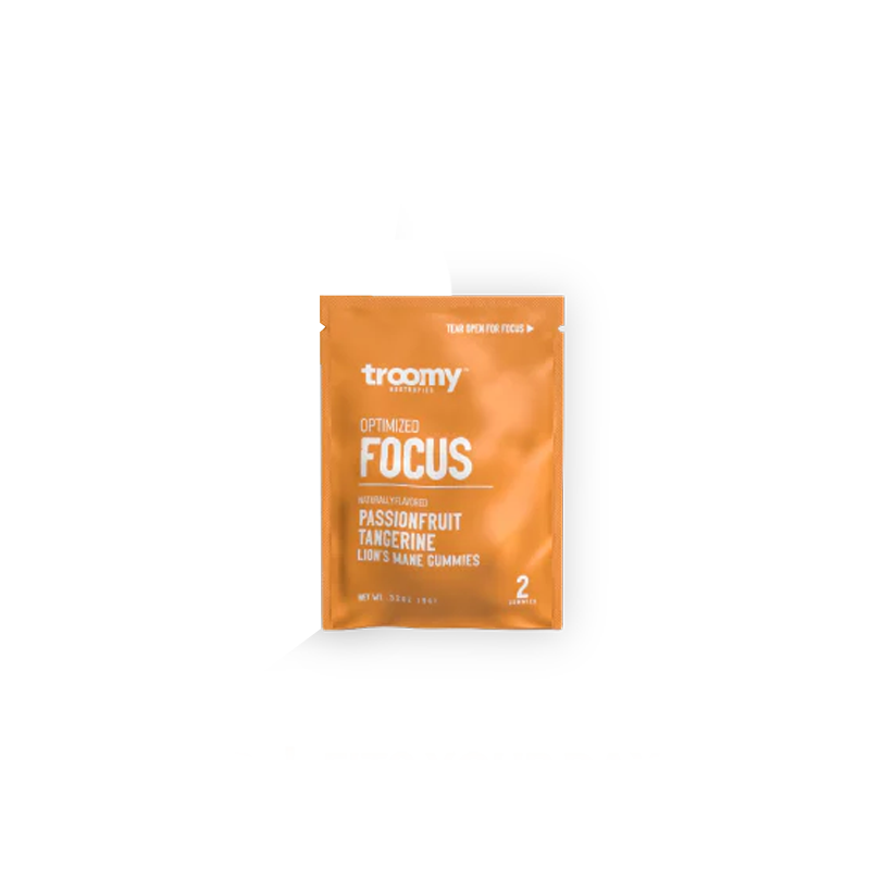 Troomy Focus Gummies Troomy Nootropics Focus: 800mg Mushroom Blend Daily Gummies / Passionfruit Tangerine 2 Pack
