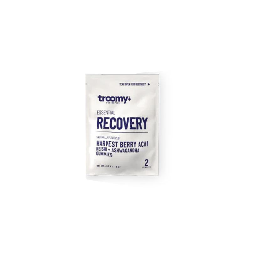 Troomy Recovery Singe Product Shots Troomy Nootropics Recovery: 1000mg Mushroom Blend Daily Gummies / Harvest Berry Acai 2 Pack